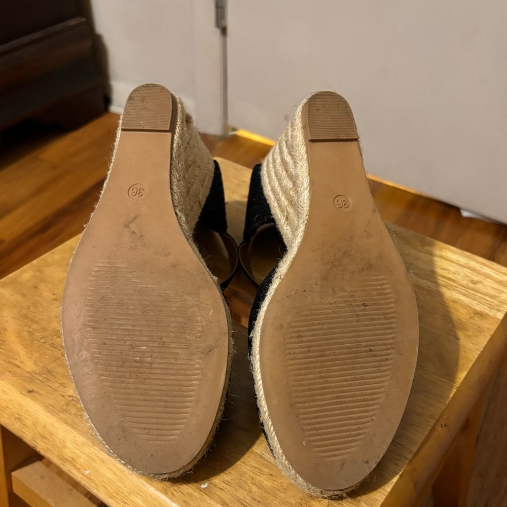 Black Wedge Espadrilles - Picture 7 of 7